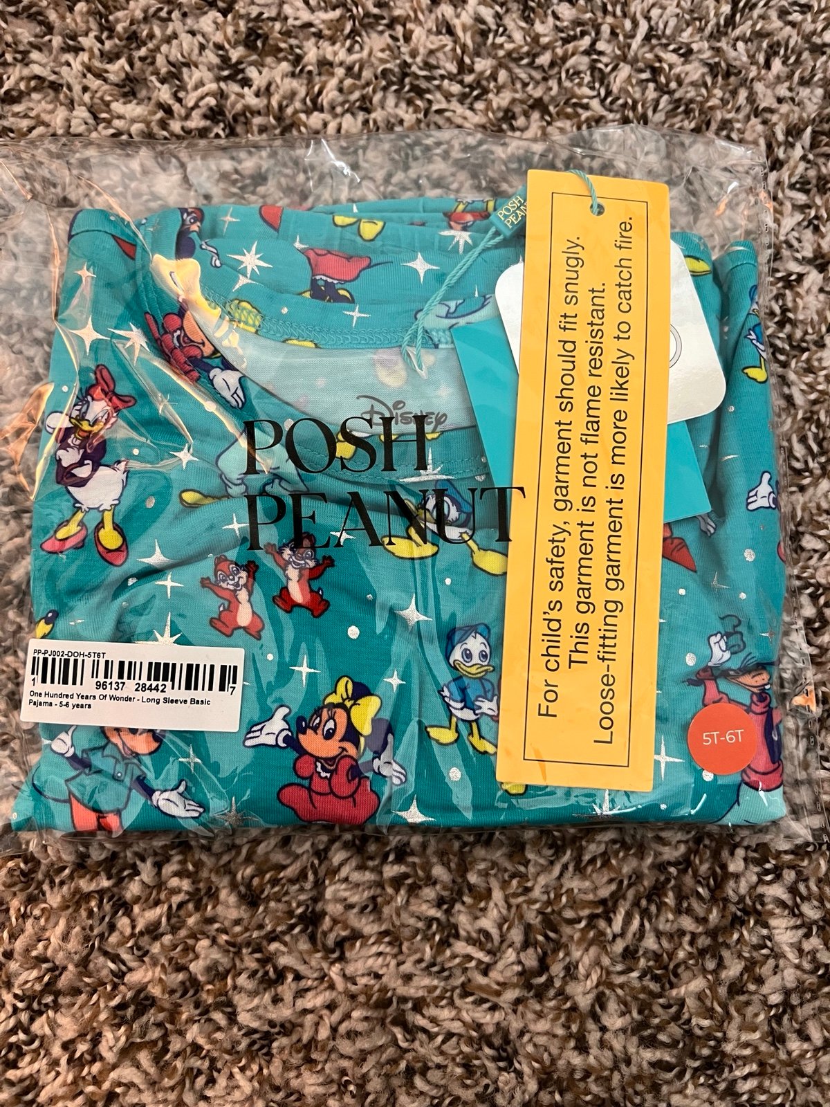 Little Sleepies Disney Mickey and friends 100 years 5/6 pajamas NIB