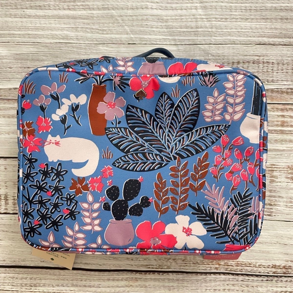 NWT Kate Spade New York Jae Garden Cat Cosmetic Bag