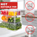 7 Pack Fridge Organizer Bins with Lids, 3 Sizes Clear Fridge Organizer