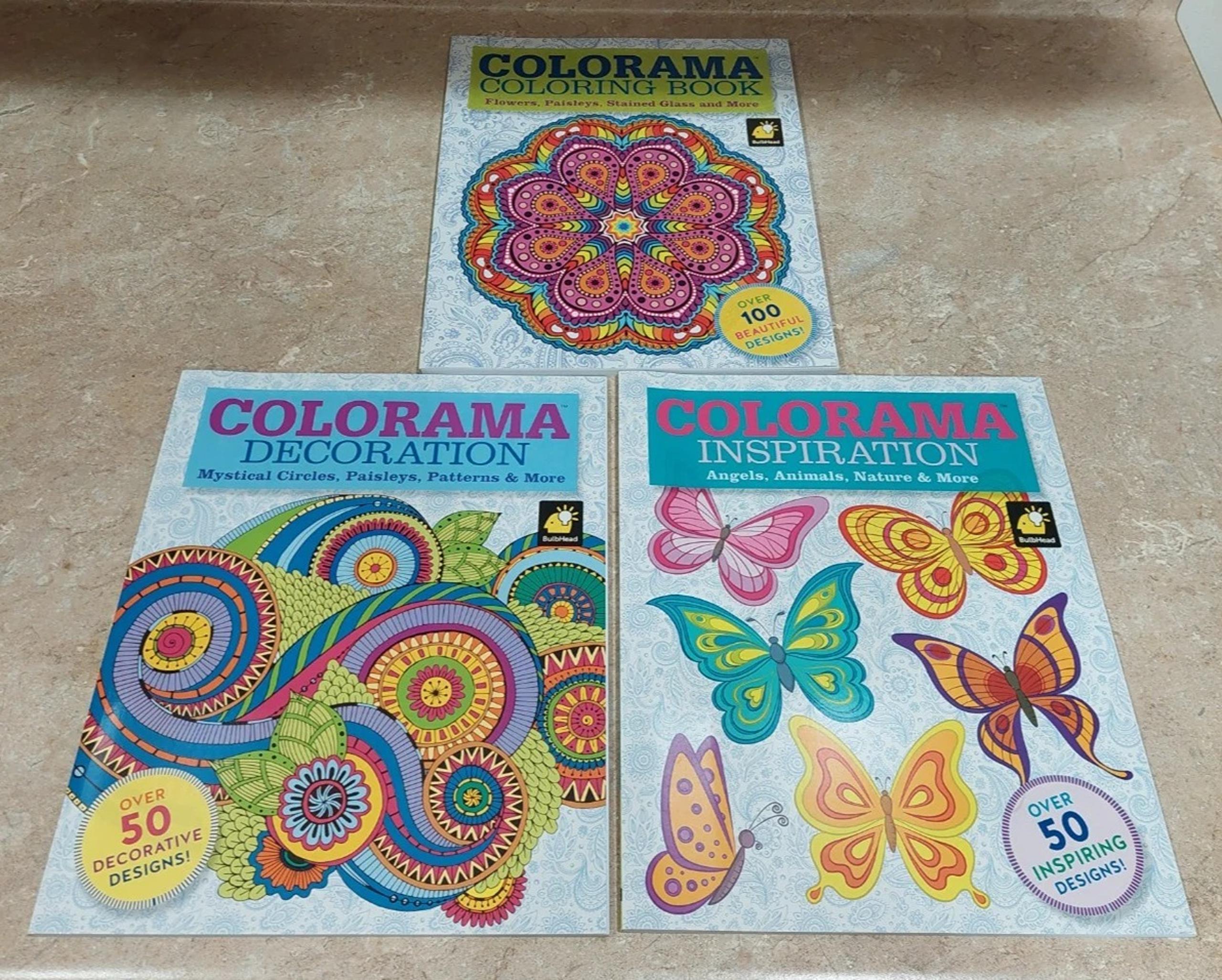 Set of 3 Colorama Coloring Books As Seen On TV Decoration Inspiration Animals