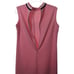 Vintage 60's Sleeveless Shift Dress Pink Striped Trim Neckline Polyester