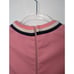 Vintage 60's Sleeveless Shift Dress Pink Striped Trim Neckline Polyester