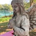 Praying Angel Garden Statue, Religious Fairy Sculpture Waterproof Decorative Fig