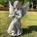 Praying Angel Garden Statue, Religious Fairy Sculpture Waterproof Decorative Fig