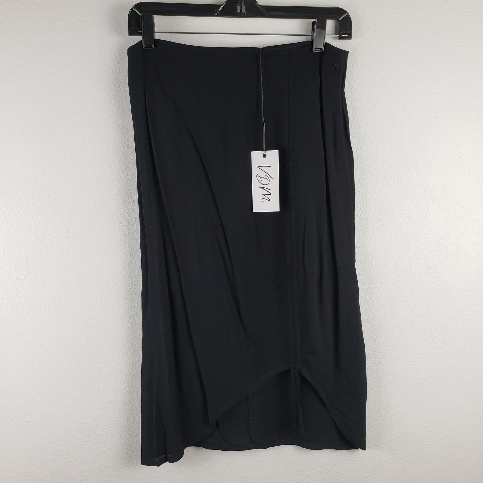 VDM Women's S Stassi Cinch Midi Skirt Black Swimsuit Cover Up Resortwear New