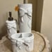 White bow bathroom set
