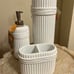 White bow bathroom set