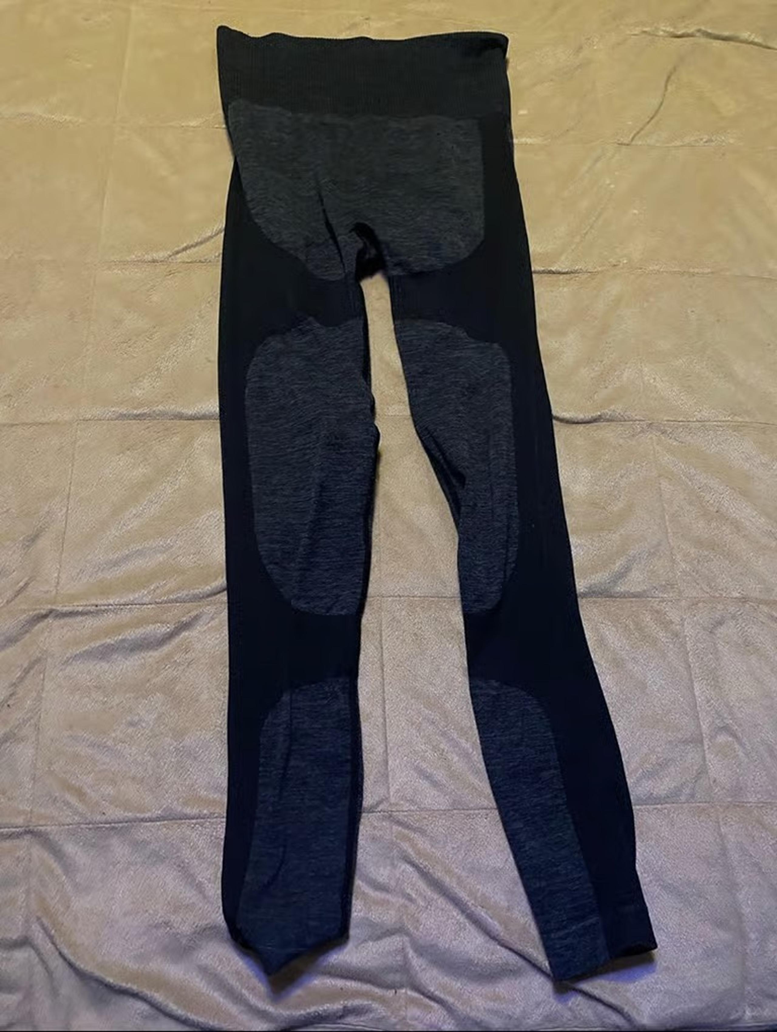 New Mix Do You Even Leggings Black/Gray Seamless Leggings Sz Small