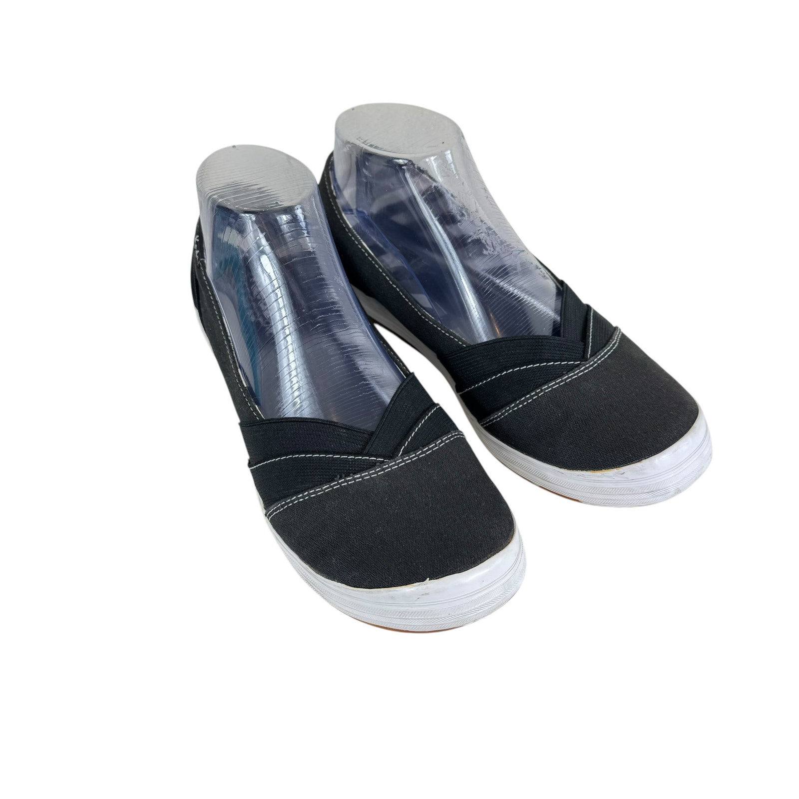 Keds Black Ortholite Memory Foam Canvas Comfort Slip On Loafers Shoes Size 7.5