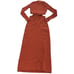 Ronny Kobo Dress Womens Medium Orange Cut Out Knit Twisted Sweater Mock Neck