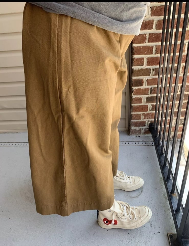 ELIZABETH SUZANN WOMEN’S CLYDE Wide Leg CANVAS PANT SIZE 2XL TAN 294