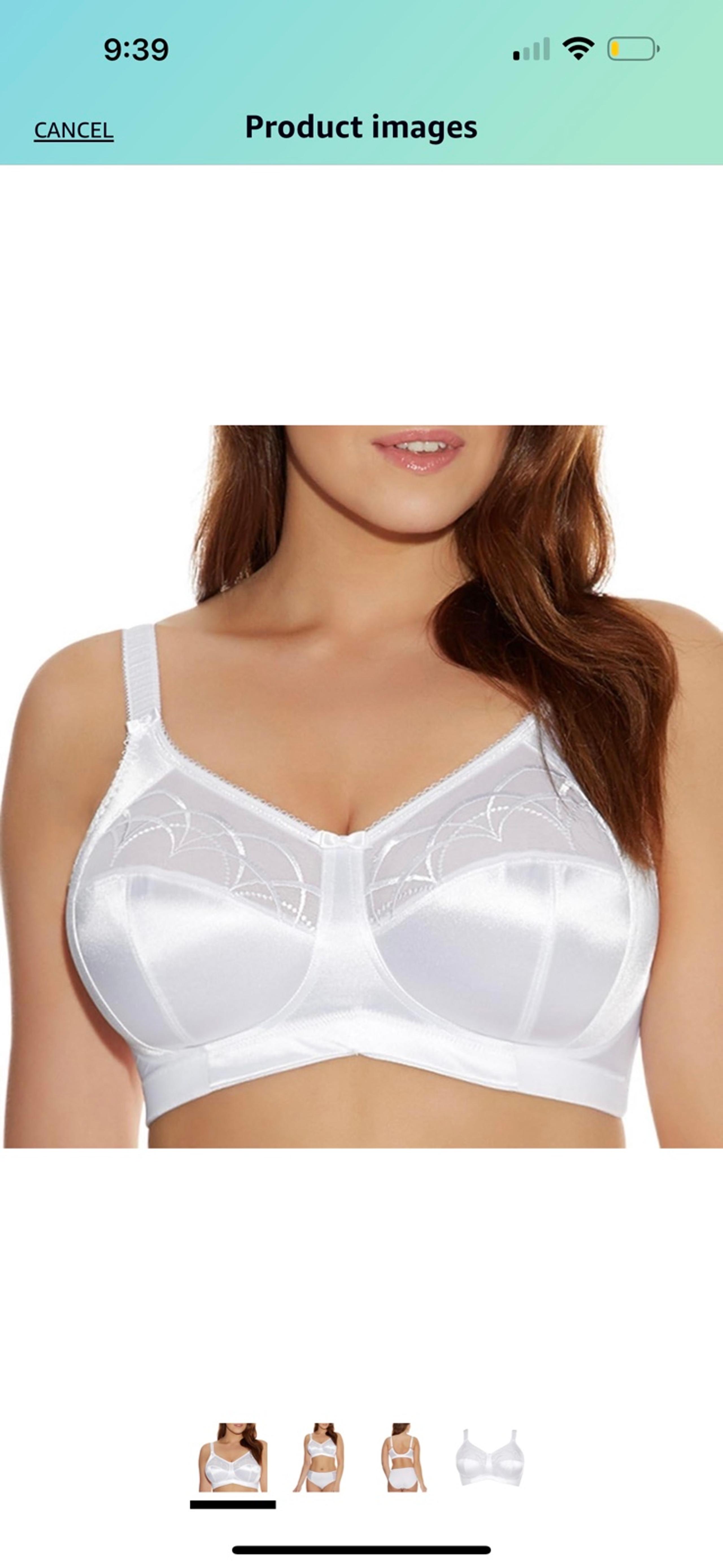 NWOT Elomi Women Plus Size Full Coverage Underwire Bra White Size 42J