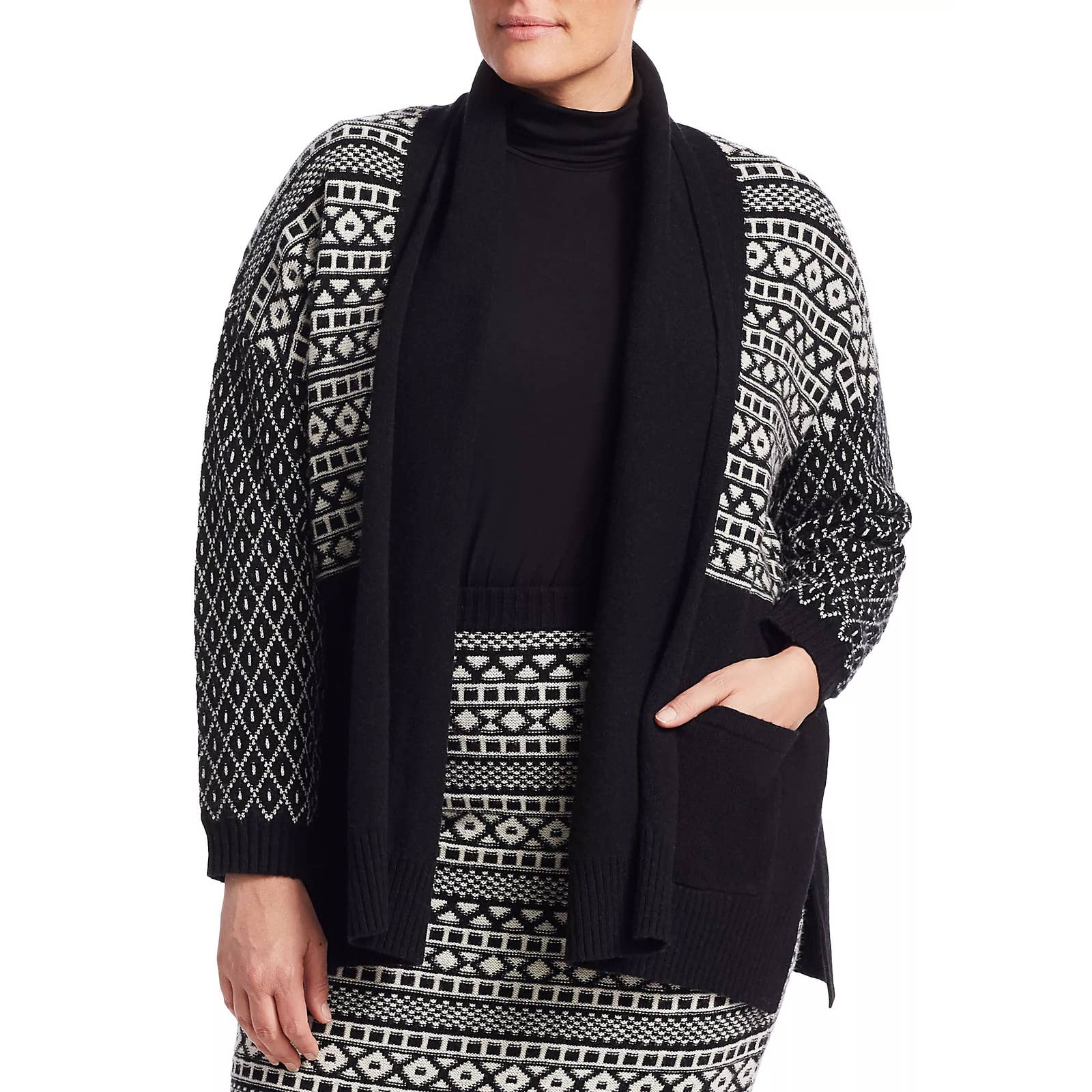 Marina Rinaldi, Plus Size Marina Sport Wool-Blend Cardigan