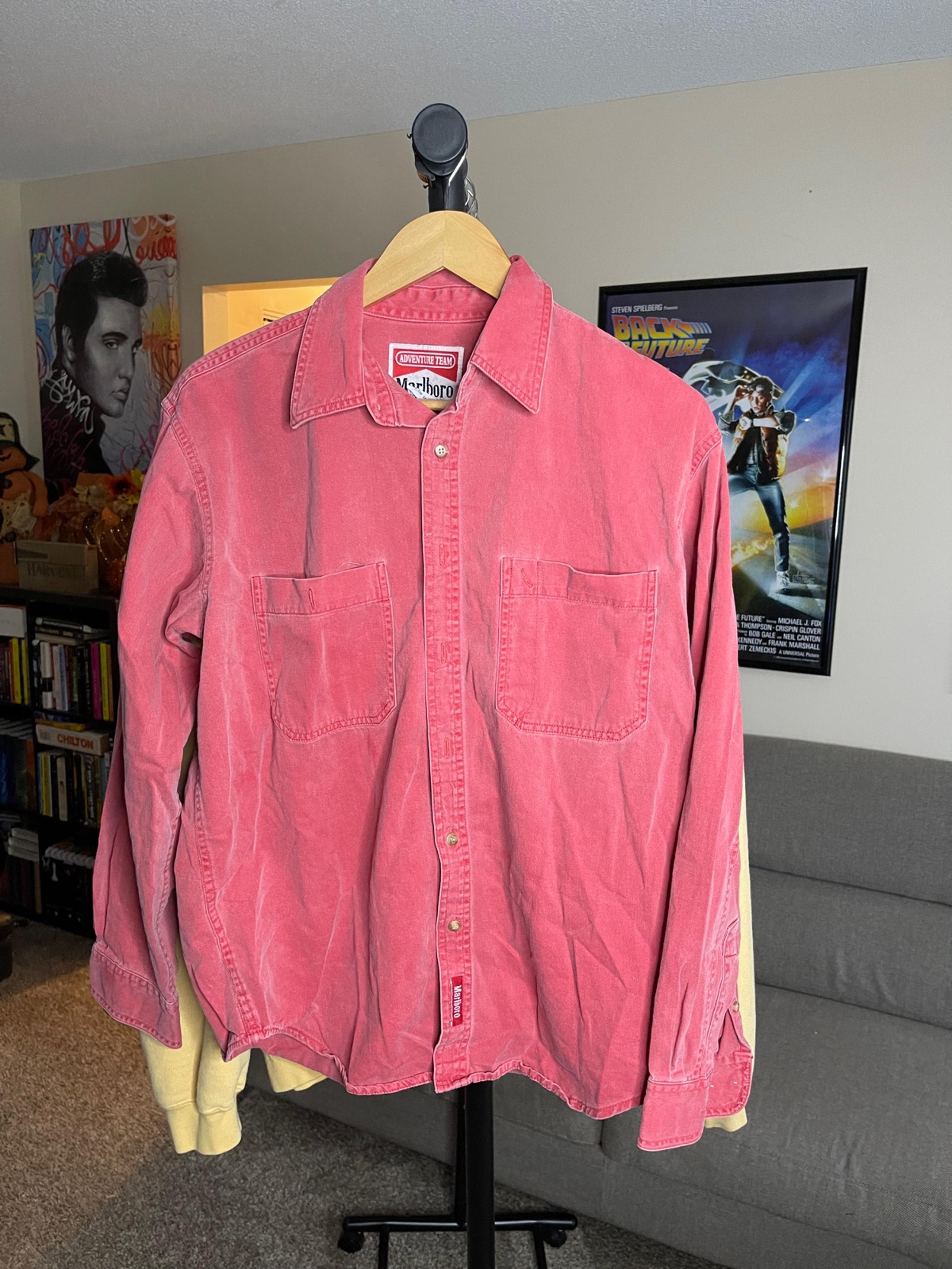 Vintage Marlboro Button Up Shirt Mens Medium