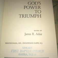 God's power to triumph hardback book used oop religion