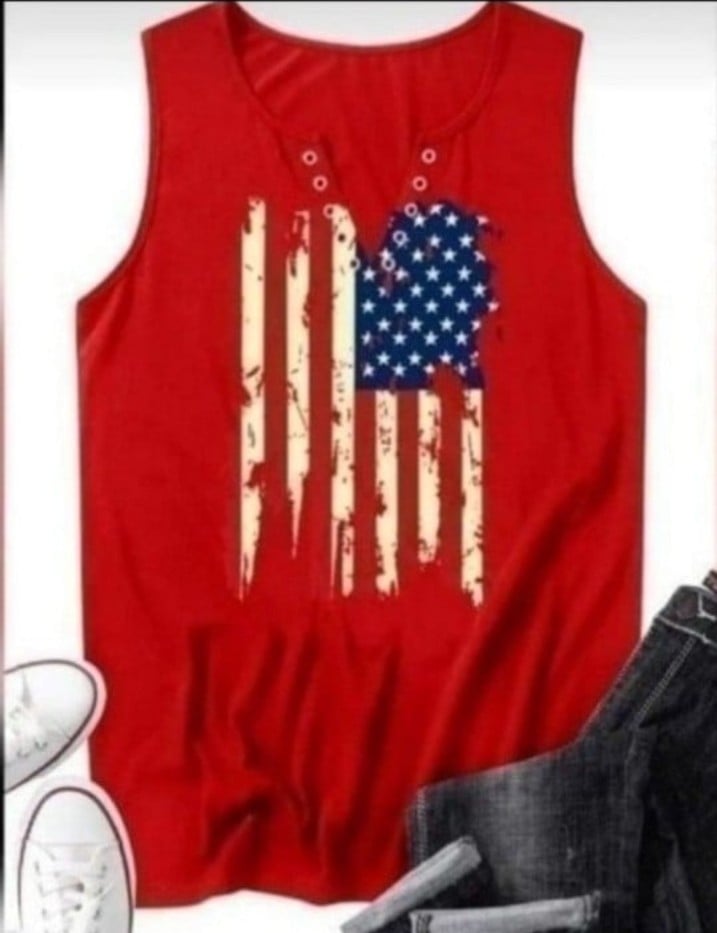 American Flag tank top sz large