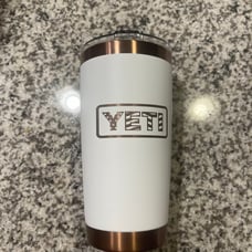 White yeti 20oz rambler tumbler Folds of Honor Limited edition