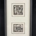Vintage Framed 2 of Martin Silverman Signed Limited Edition Woodcut on Paper