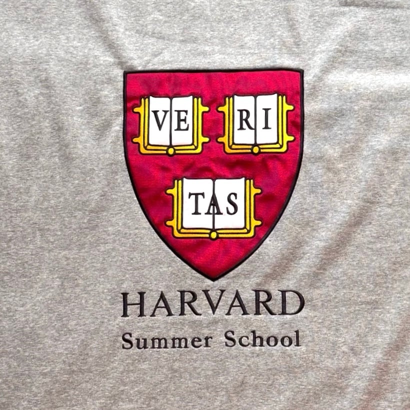 HARVARD Summer School Embroidered Throw Blanket NWOT (Bx 25)