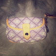Purple Dooney & Bourke Wristlet