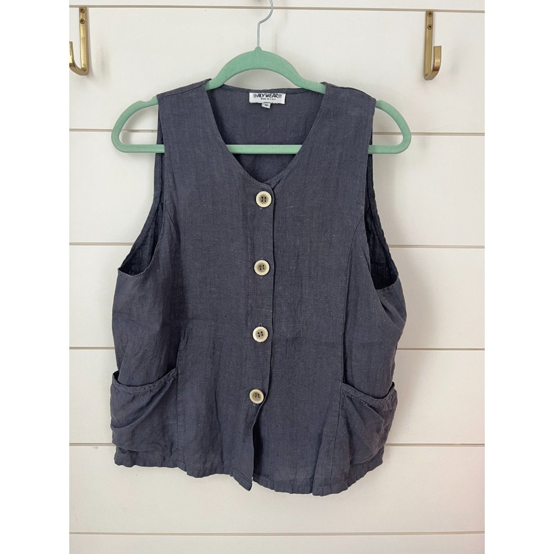 Aly Wear Vintage 100% Linen Top