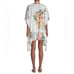 NWT Z & L Made With Love Boho Floral Pom-Pom Caftan Beach Swim Coverup