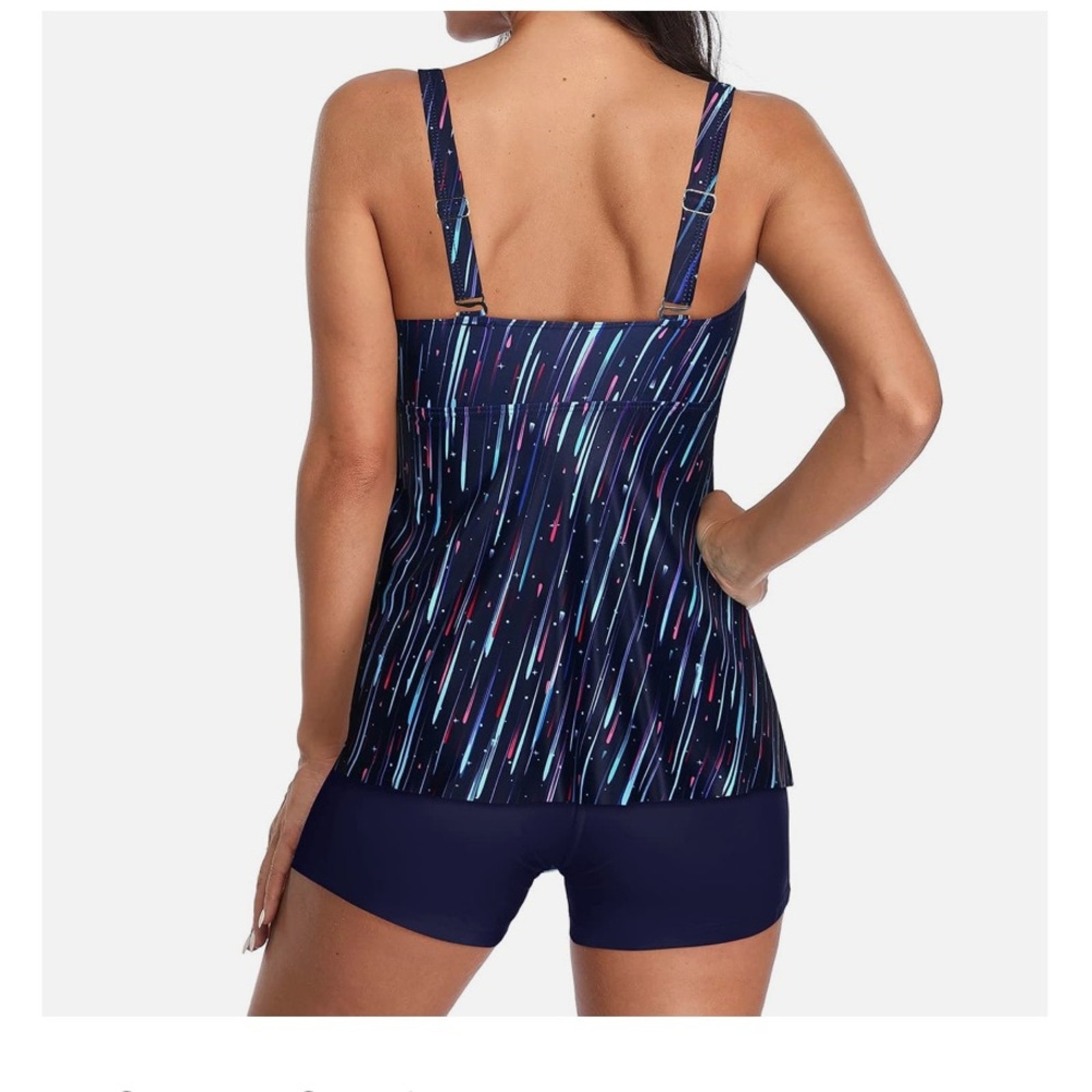 Plus Size Two Piece Swimdress Women Tummy Control Tankini Set Print Tankinis Sets Female Swimsuit Wear Clothing Y2k Swimwear
