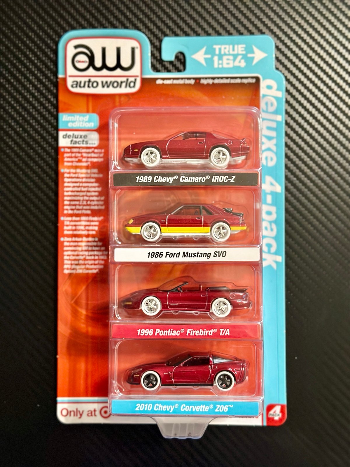 auto world ultra red target deluxe 4 pack