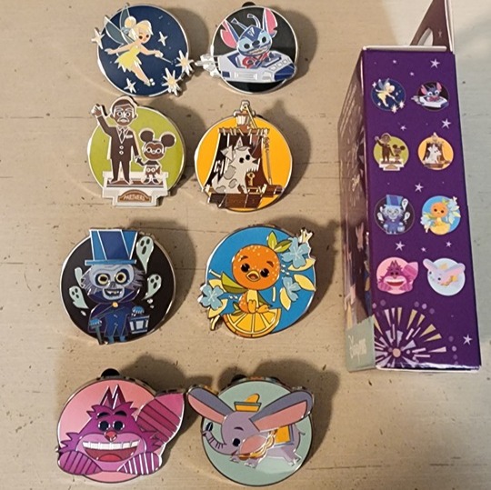 2023 Disney Parks Joey Chou Disneyland Mystery Box Pin Complete Set Of 8 Pins