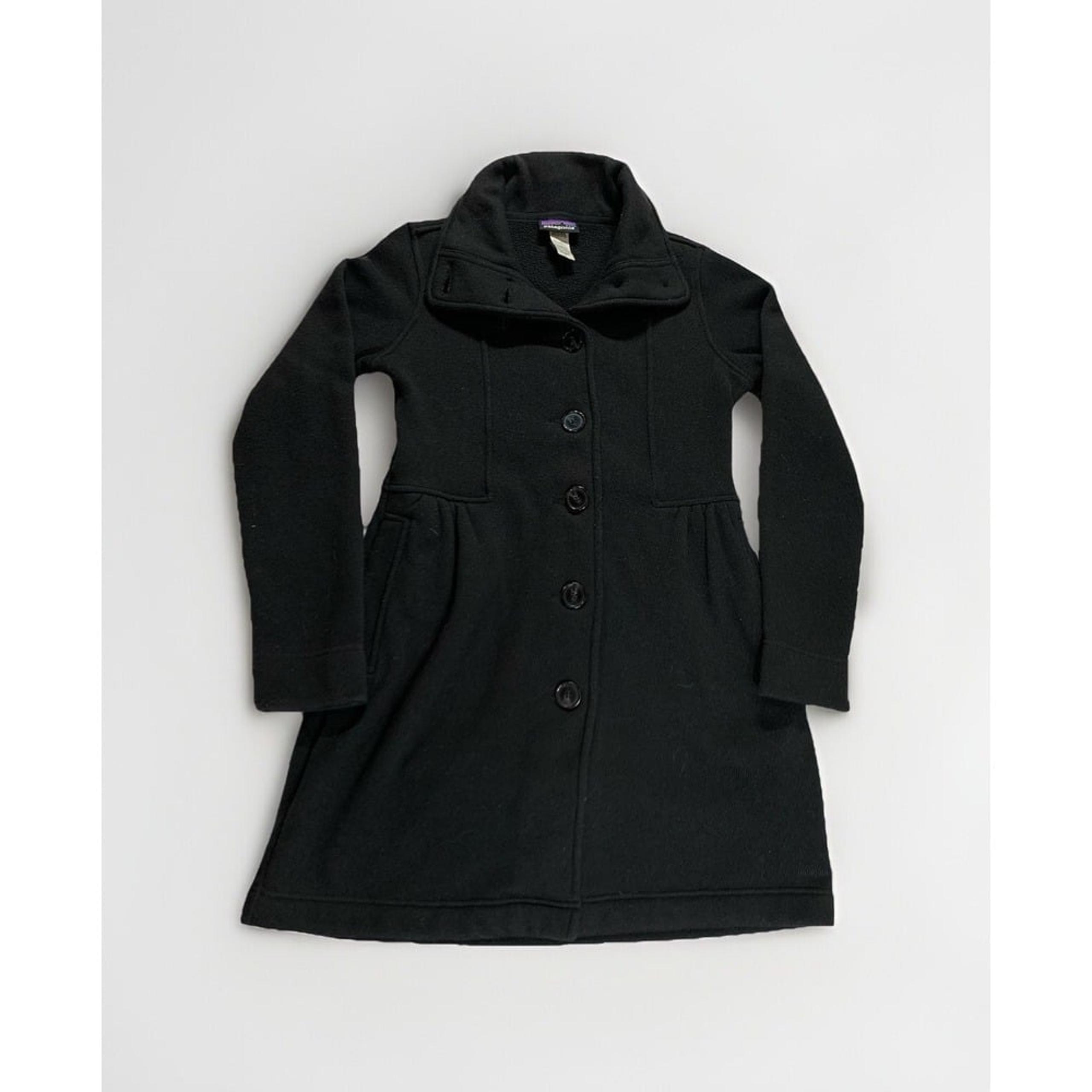 Patagonia Womens Medium Better Sweater Button Up Coat Jacket Black 25656FA14