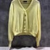 JC Penney 70s-80s cardigan, yellow, men's size L.