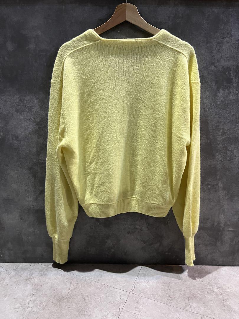 クリスマスツリー特価！ men's yellow, cardigan, 70s-80s Penney JC size Cardigan L. トップス