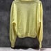 JC Penney 70s-80s cardigan, yellow, men's size L.