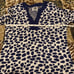 STORYBOOK KNITS navy/white animal print sweater