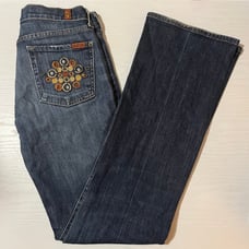 Y2K Vintage Rare 7 For All Mankind Denim Bootcut Jeans