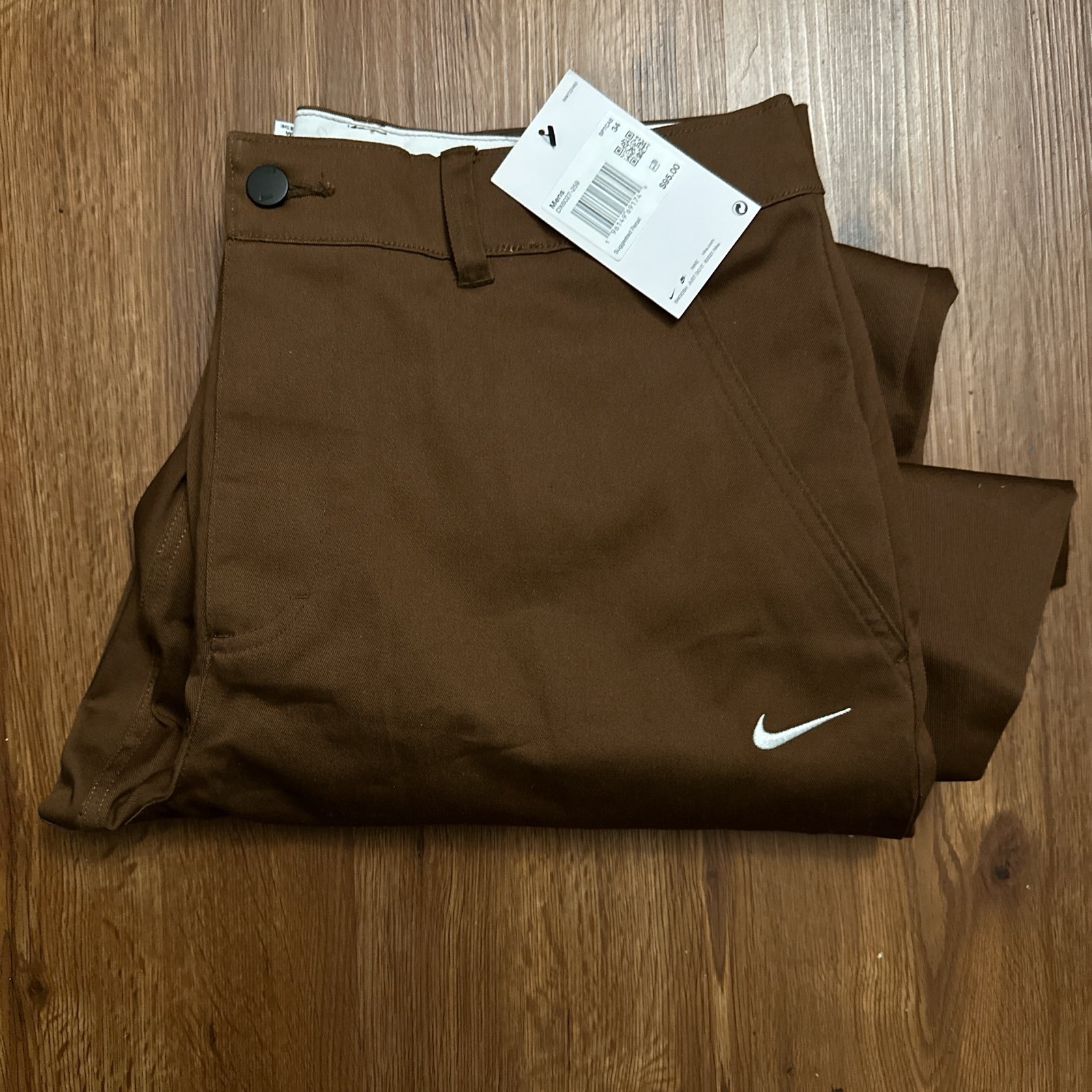 Nike Swoosh Khaki Pants Size 34 Wide Leg