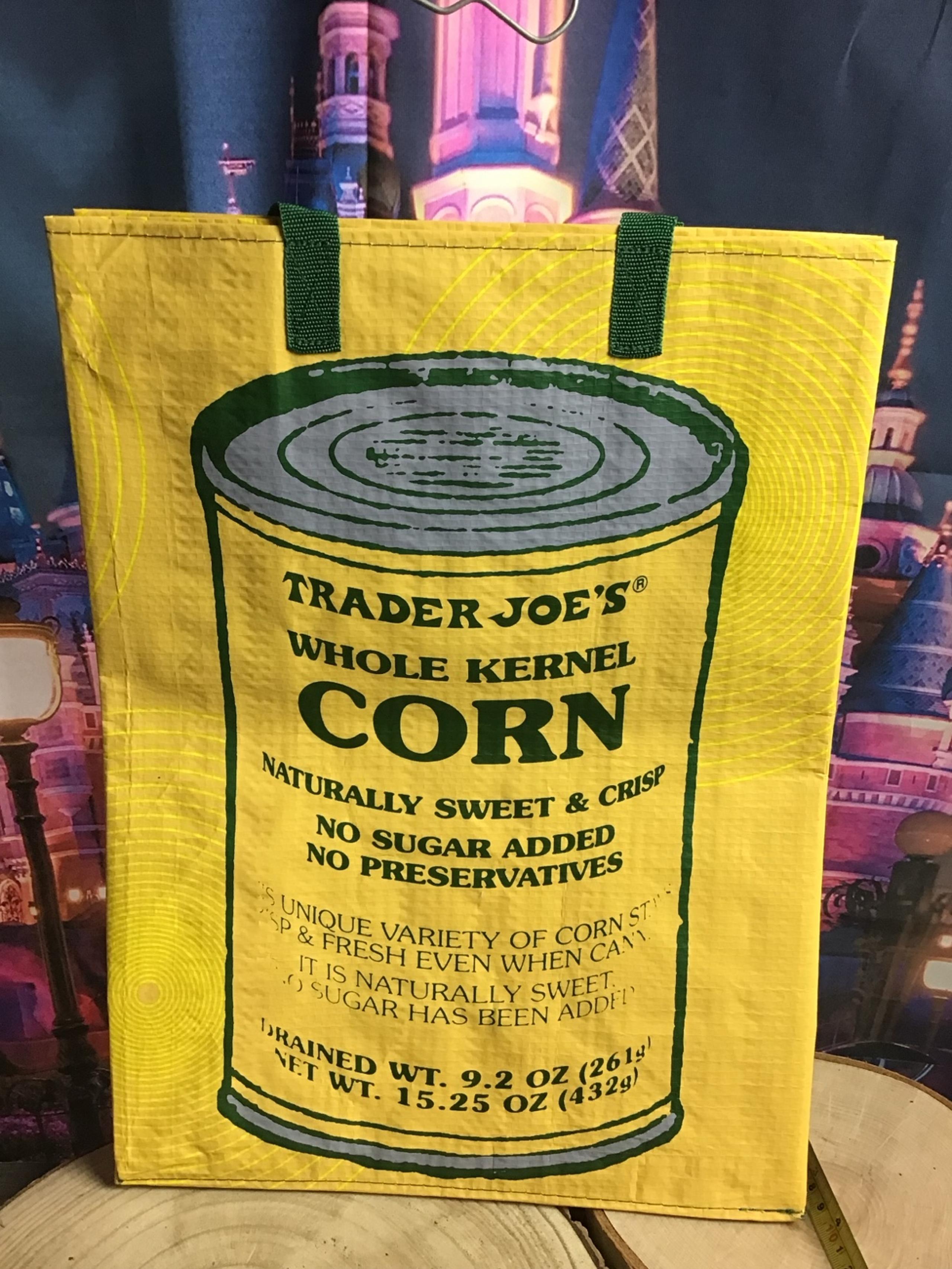 Trader Joe’s mystery bag exclusive kernel corn can tote reusable bag -new