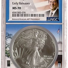 2022 1oz American Eagle NGC MS70 ER Reagan Label White House Core POP 200
