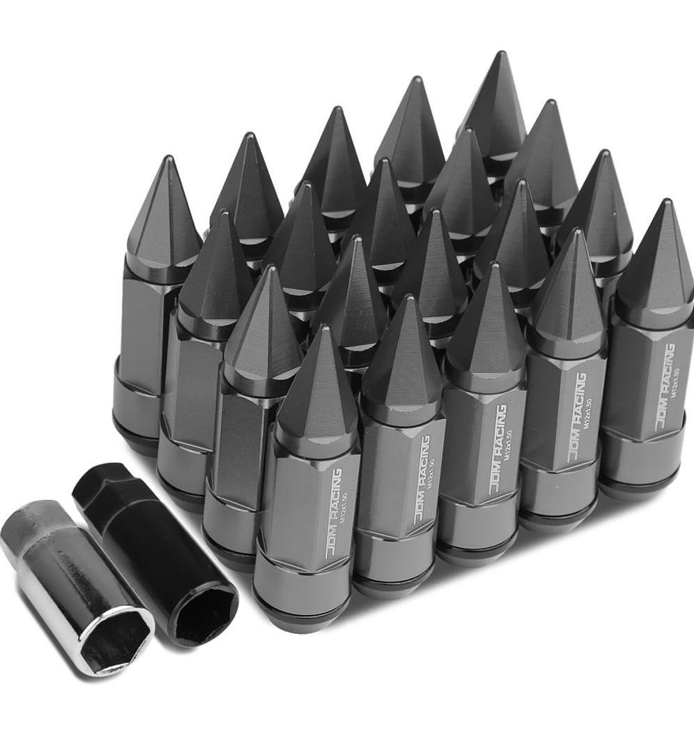 20Pcs M12 x 1.5 Open/Closed End Aluminum Alloy Wheel Lug Nuts w/Deep Drive Exte