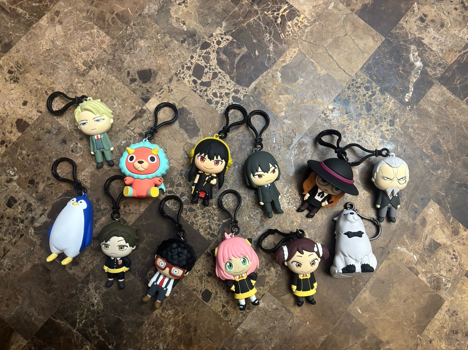 Spy x Family bag clips full set 12