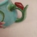 Floral Frog Sitting Dragonfly Teapot House of Hatten Peggy Fairfax