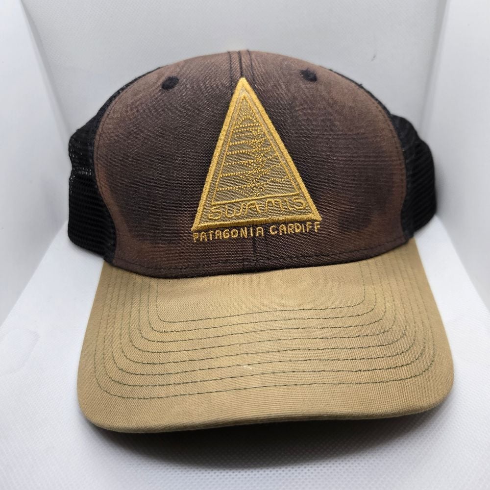 Patagonia Swamis Cardiff Trucker Hat Mesh Snapback Brown/Black Adjustable OSFA