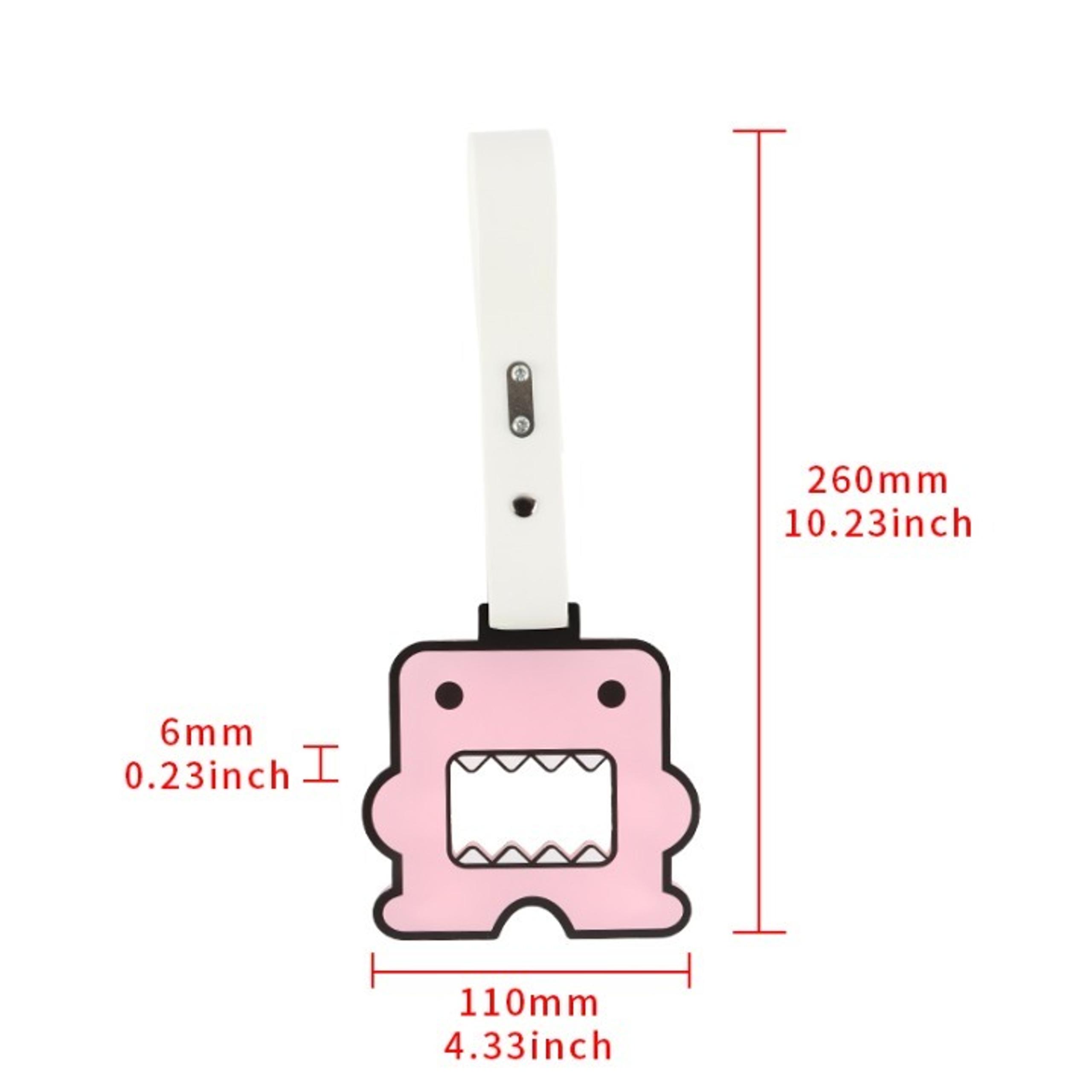 Brand New Domo Shaped Pink JDM TSURIKAWA Subway Bus Black Handle Strap Charm
