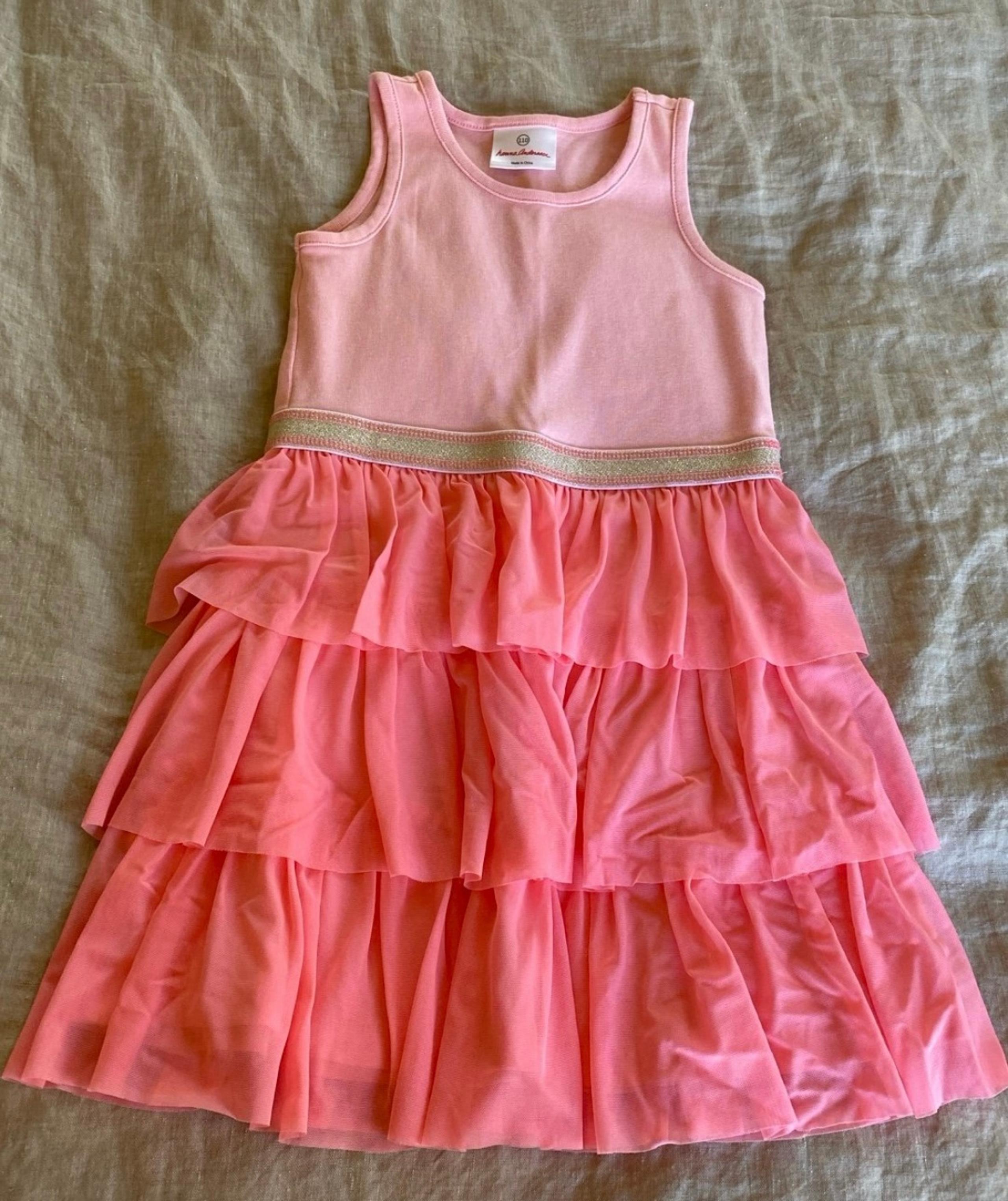 Hanna Andersson- Layered Tulle Dress- Size 110 Coral Pink