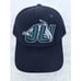 Jacksonville Dolphins Fitted Hat Wool USA Size 7 1/2 Vintage Logo Black Cap