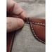 Vintage BREE Natural Leather And Raw Linen Bag, made in Germany