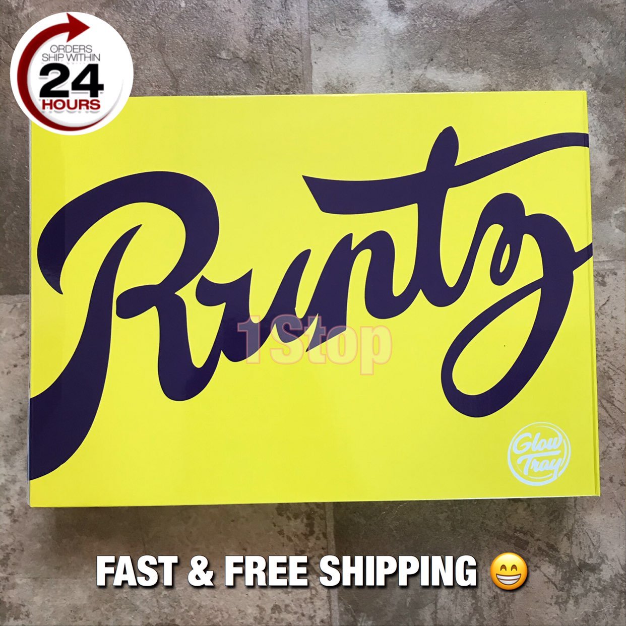 Yellow runtz rolling led tray