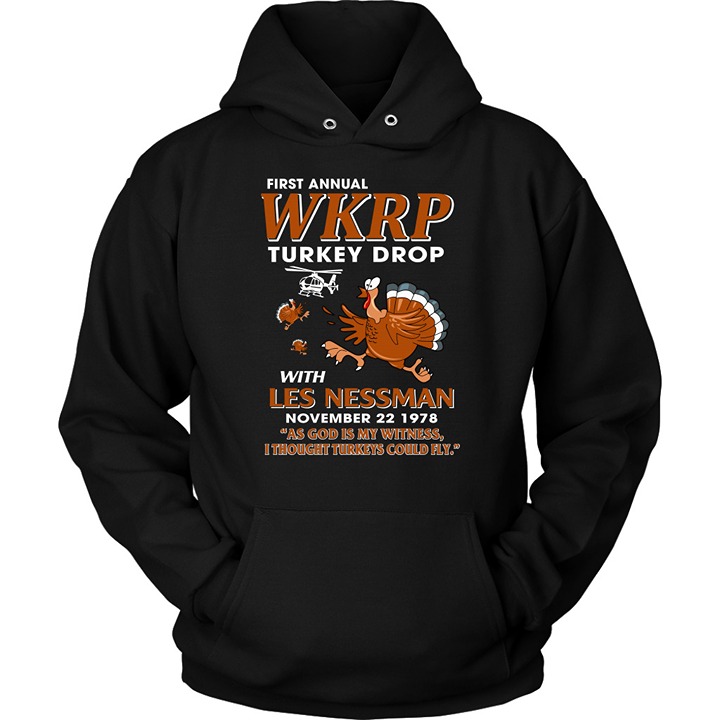 Wkrp Turkey Drop Hoodie - Thanksgiving Day Apparel