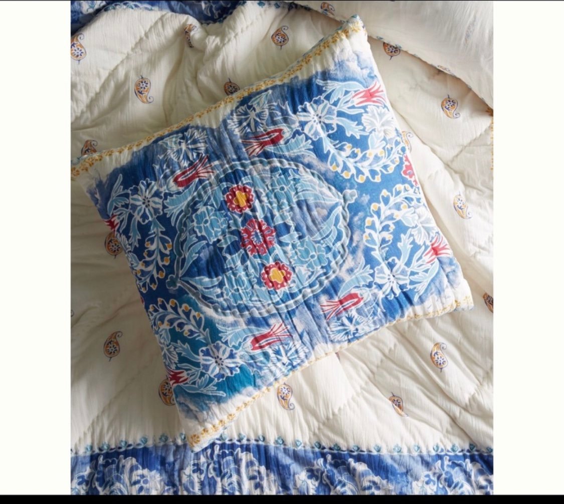 Anthropologie Emari Euro Sham New