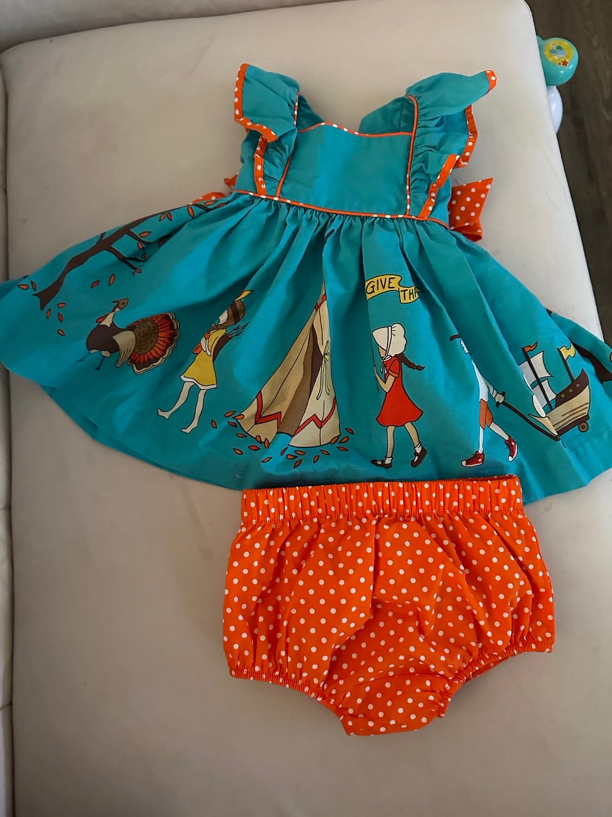 Eleanor Rose Orange Dresses for Girls Sizes 0 24 mos Mercari